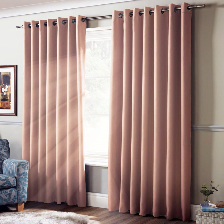 Essential 95% Blackout Eyelet Curtains Pink - 46'' x 54'' - Ideal Textiles