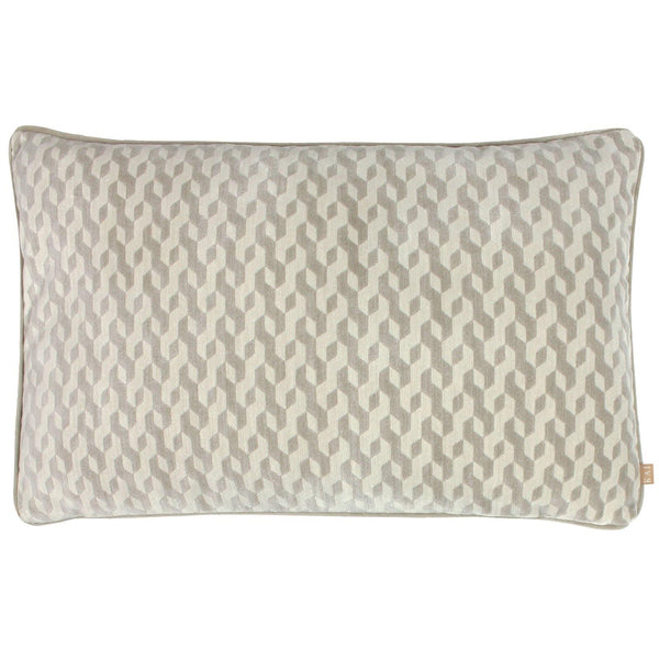 Dione Champagne Geometric Velvet Filled Cushions - Polyester Pad - Ideal Textiles