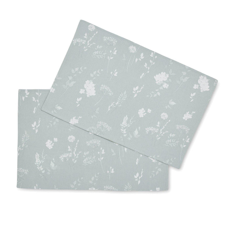 Meadowsweet Floral Pack of 2 Wipeable Placemats Green - Ideal