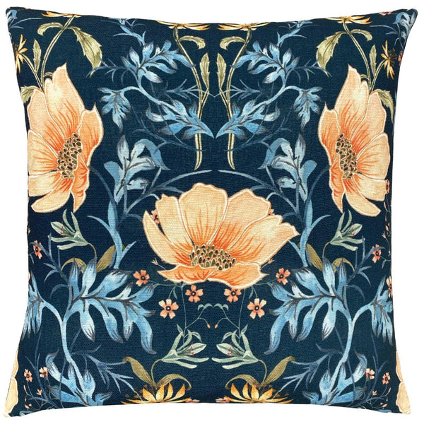 Heritage Peony Midnight Cushion Cover 17" x 17" - Ideal