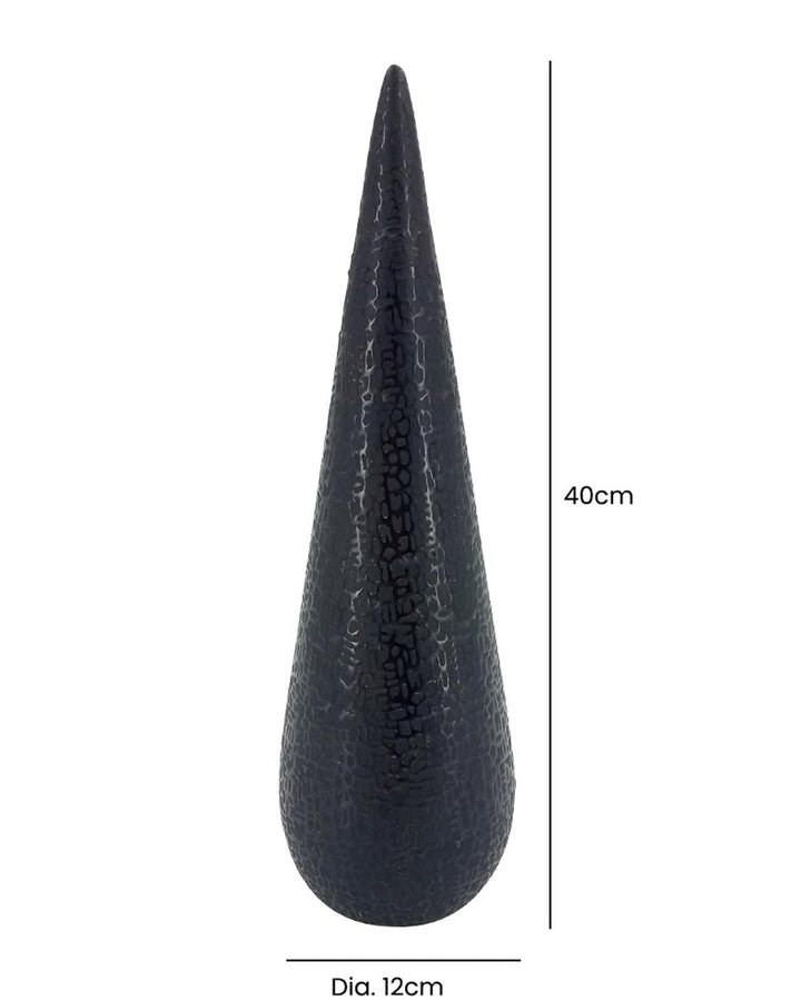 Gaia Black Cone Sculpture - Ideal