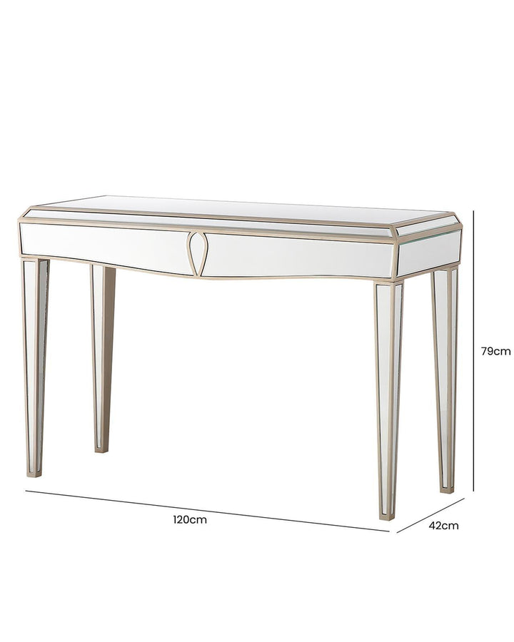Ana Champagne Console Table - Ideal