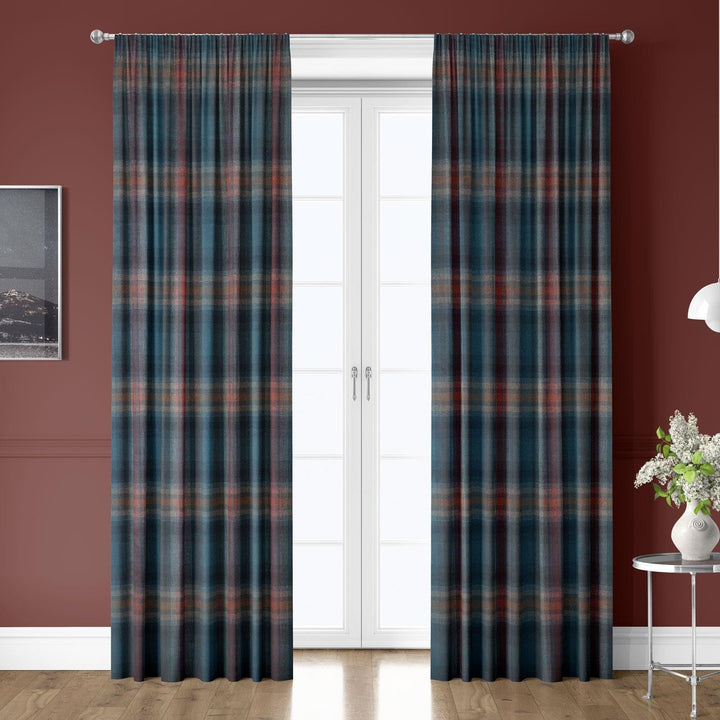 Fair Isle Teal Made To Measure Curtains -  - Ideal Textiles