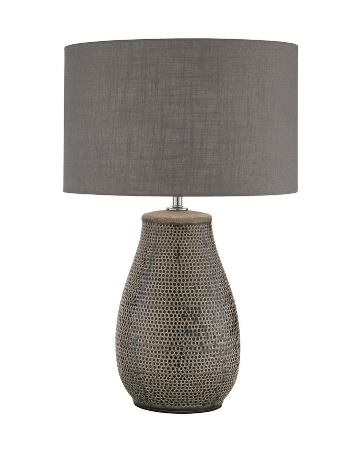 Maxwell Table Lamp Grey Terracotta Grey Shade - Ideal