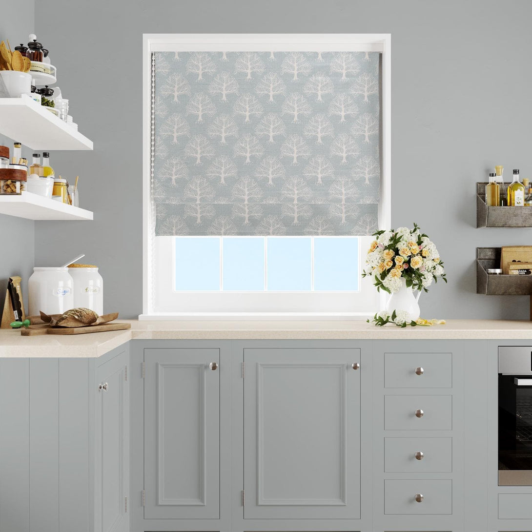 Great Oak Duckegg Made To Measure Roman Blind -  - Ideal Textiles