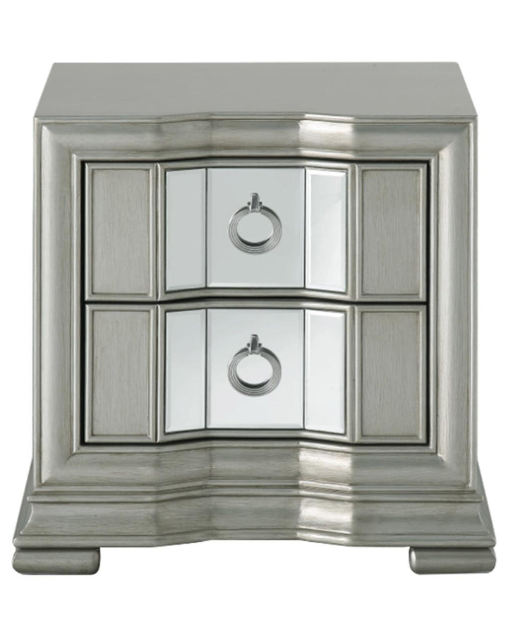 Florence Grey 2 Drawer Bedside Cabinet - Ideal