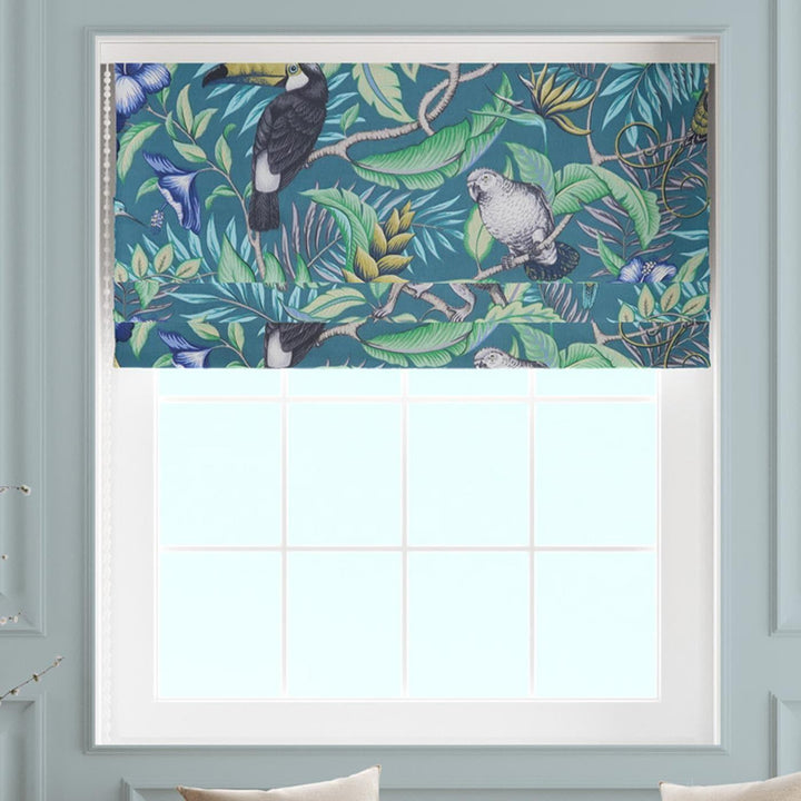Rain Forest Lagoon Made To Measure Roman Blind -  - Ideal Textiles