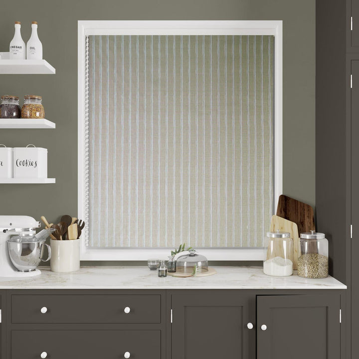 Rowing Stripe Willow Made To Measure Roman Blind -  - Ideal Textiles