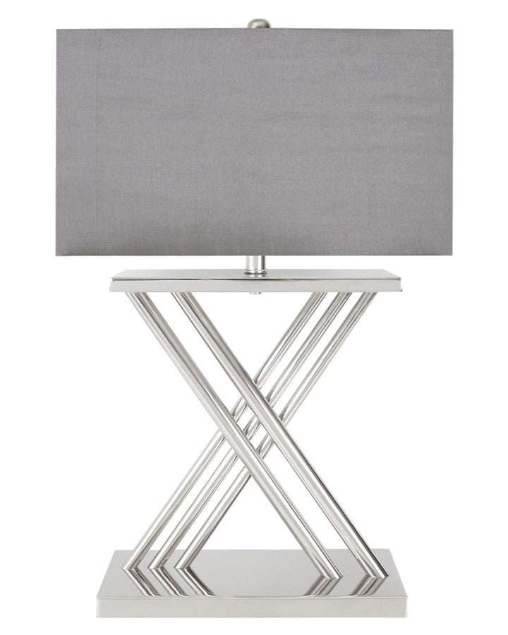 Amos Deco Grey Table Lamp - Ideal