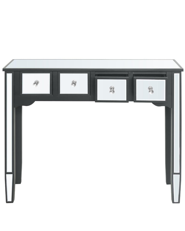 Zia Black Mirrored Console Table - Ideal
