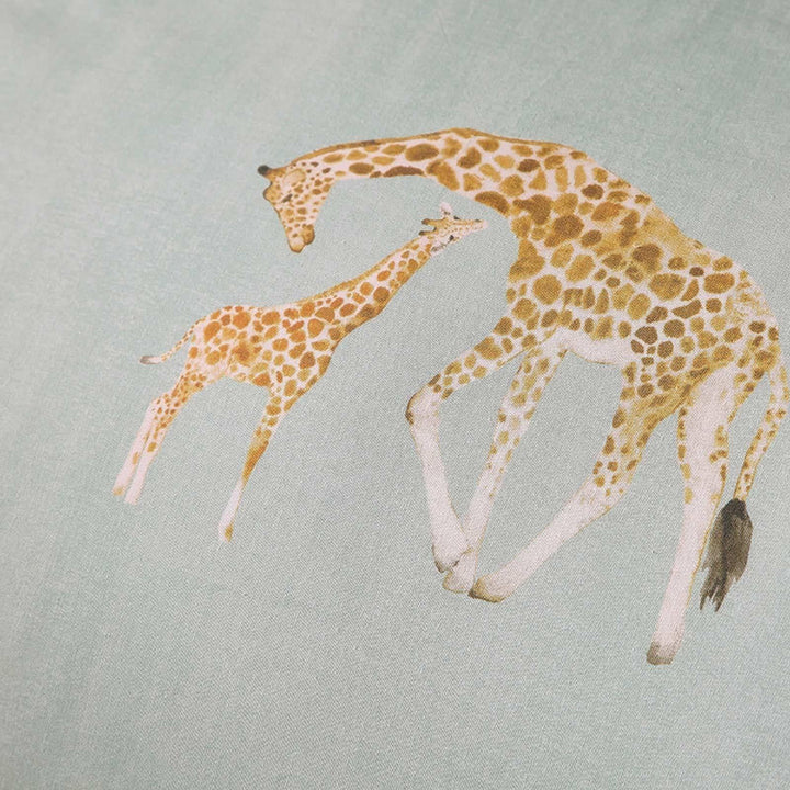 Milo Giraffe Reversible Duck Egg Duvet Cover Set - Ideal