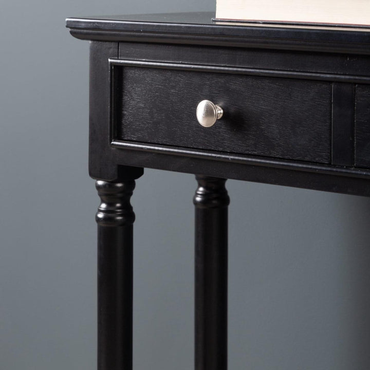 Braemar Black Wood Console Table - Ideal