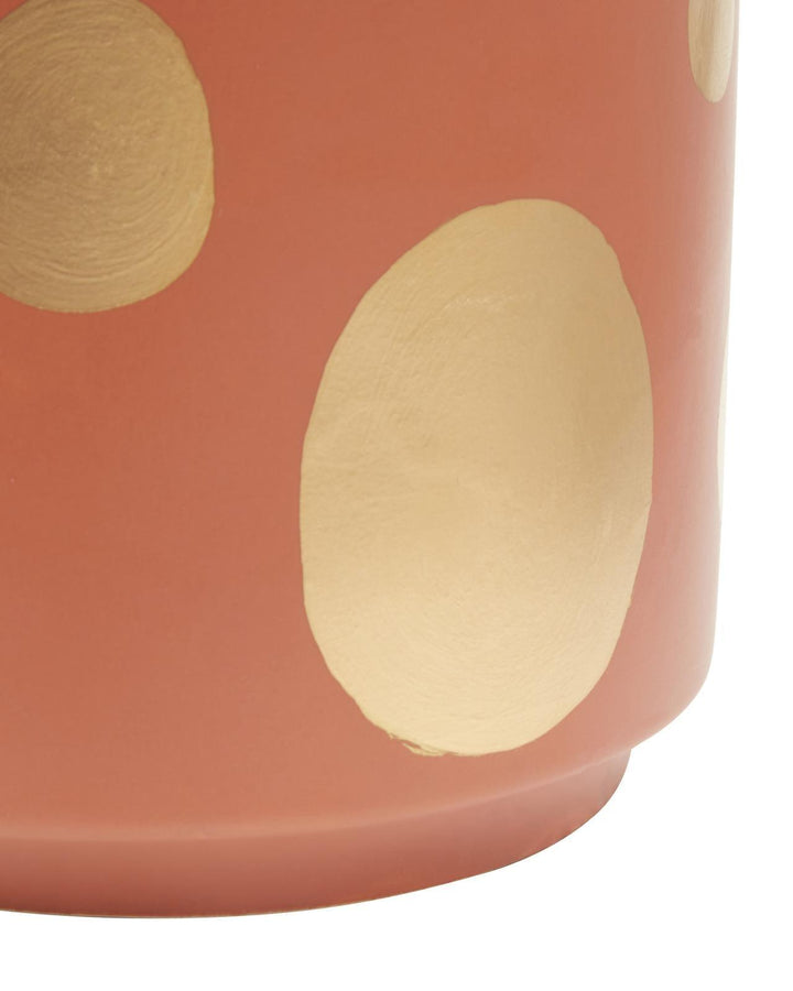 Soho Large Ceramic Plant Pot Terracotta & Gold - Ideal