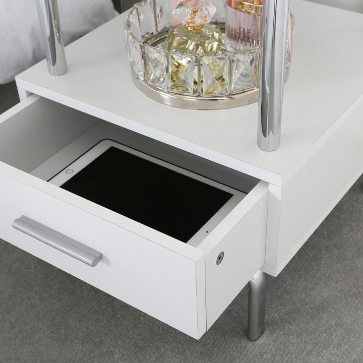 Arlo White Bedside Cabinet - Ideal