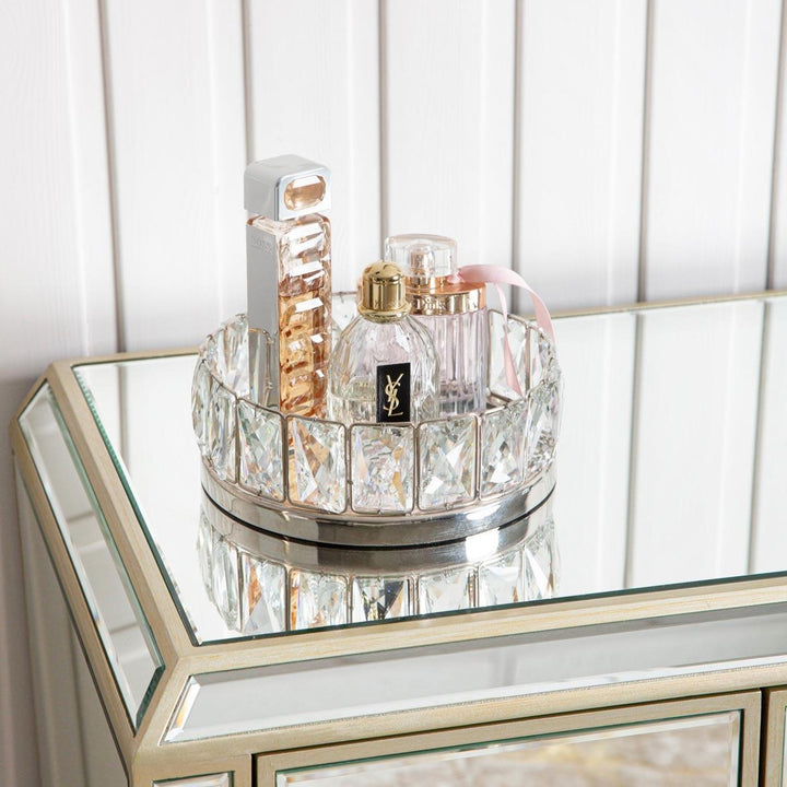 Small Crystal Round Decorative Tray - Ideal