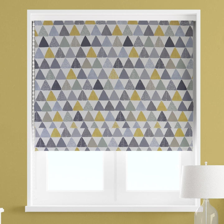 Pyramids Ochre Made To Measure Roman Blind -  - Ideal Textiles