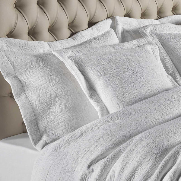 Forest Luxury Woven Cotton Rich Pillow Sham White -  - Ideal Textiles