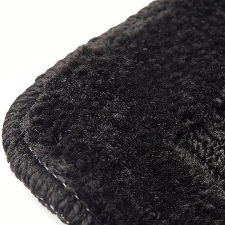 Orkney Non-Slip Bath & Pedestal Mat Set Black -  - Ideal Textiles