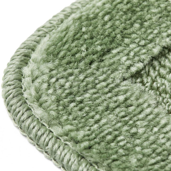 Orkney Non-Slip Bath & Pedestal Mat Set Sage Green -  - Ideal Textiles