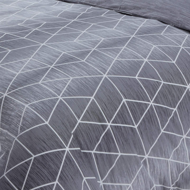 Calvin Geometric  Ombre Grey Duvet Cover Set -  - Ideal Textiles