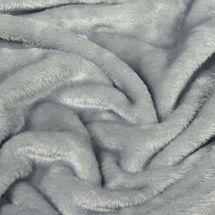 Harlow Plain Grey Fleece Throw 140cm x 180cm -  - Ideal Textiles