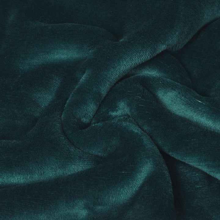 Luxe Sherpa Velvet Fleece Throw Teal -  - Ideal Textiles