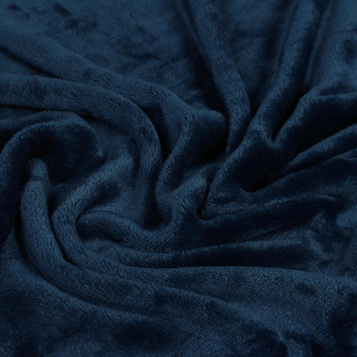 Harlow Plain Midnight Fleece Throw 140cm x 180cm -  - Ideal Textiles