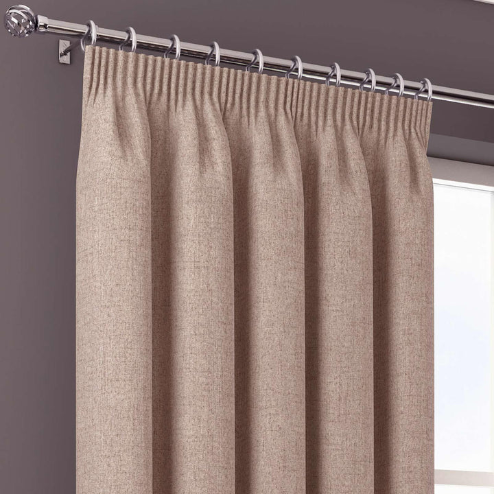 Orion Thermal Blackout Lined Tape Top Curtains Blush -  - Ideal Textiles