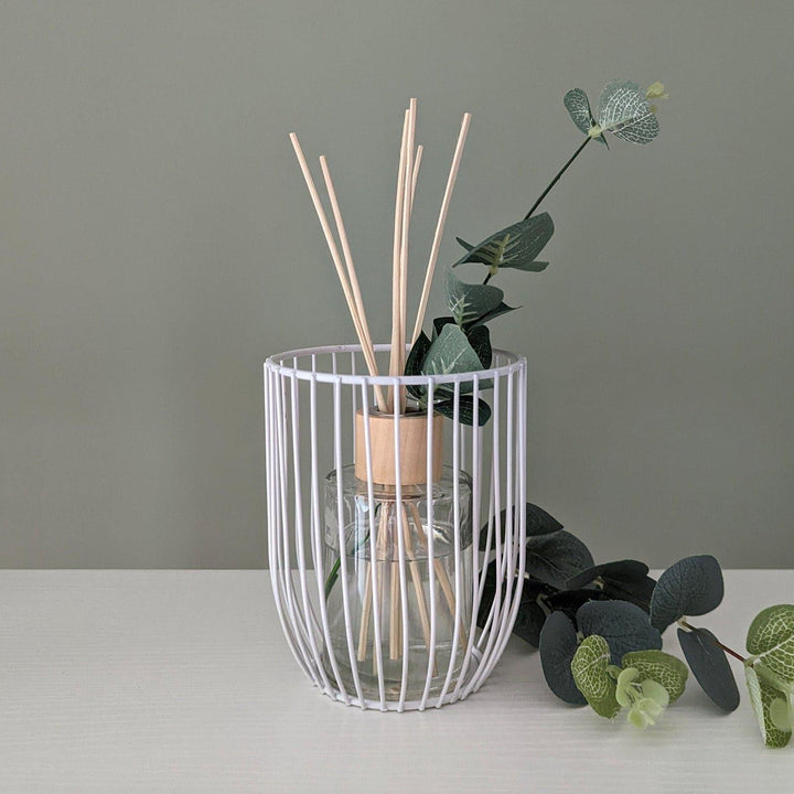 Eucalyptus 80ml Reed Diffuser in White Holder -  - Ideal Textiles