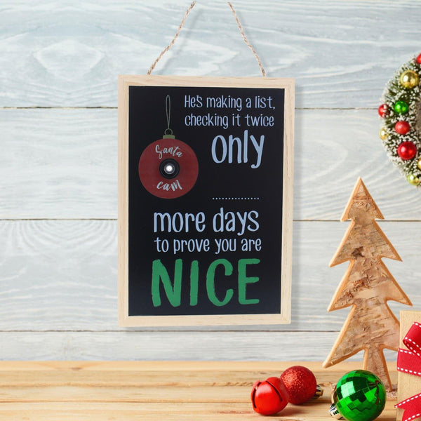 Santa Cam Christmas Countdown Sign - Ideal