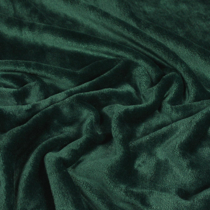 Harlow Plain Emerald Fleece Throw 140cm x 180cm -  - Ideal Textiles