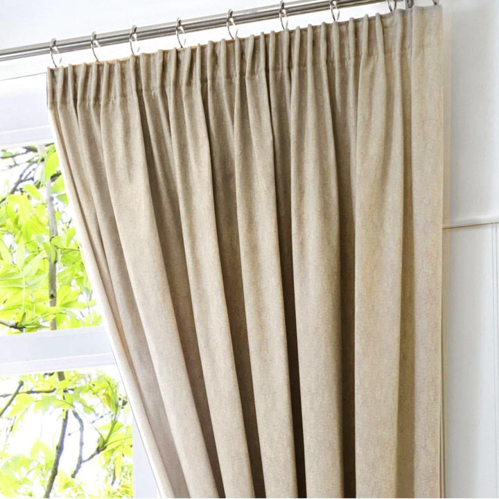 Dijon Blackout Thermal Tape Top Curtains Natural -  - Ideal Textiles