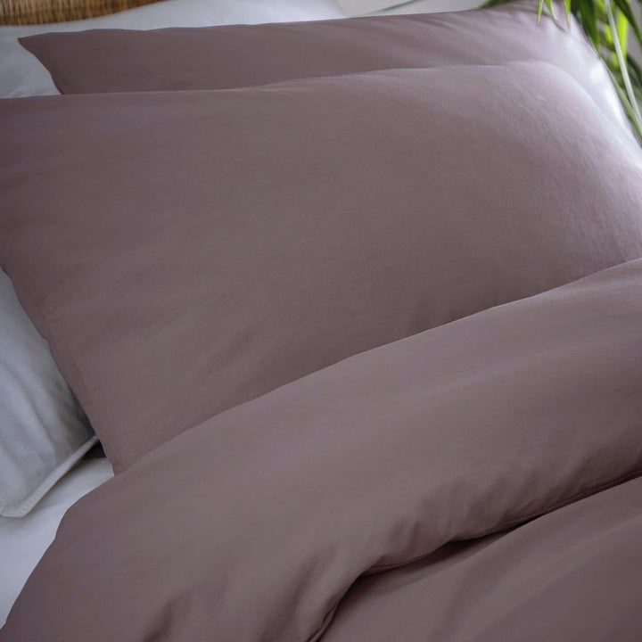 Cassia 100% Relaxed Cotton Heather Duvet Cover Set - Ideal