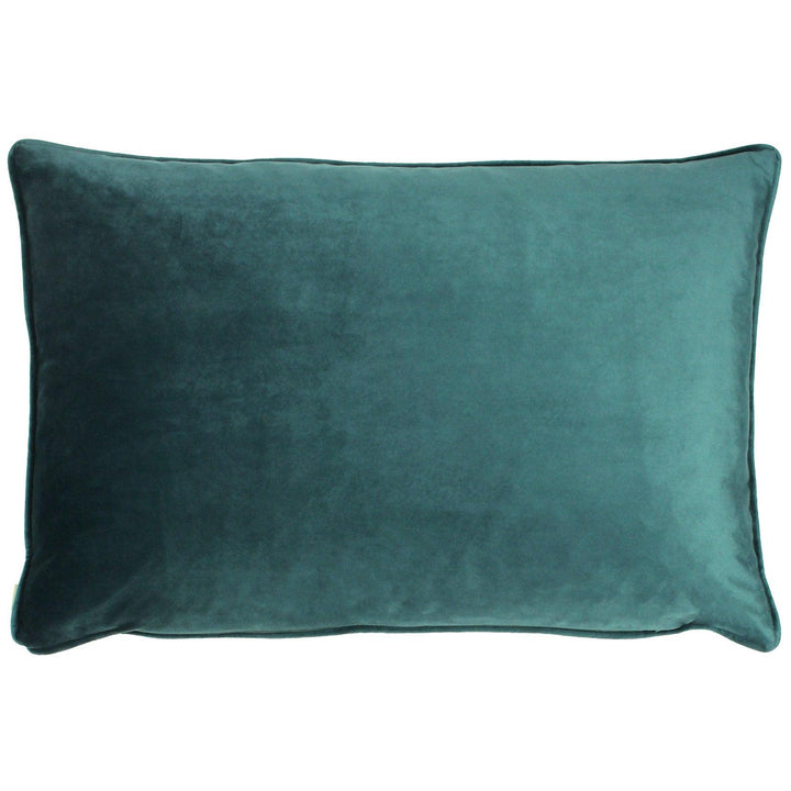Zinara Leaves Black Velvet Rectangular Filled Cushions -  - Ideal Textiles