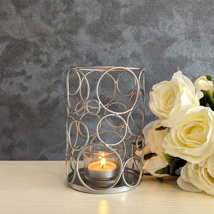 Cirque Small Silver Tealight Candle Holder -  - Ideal Textiles