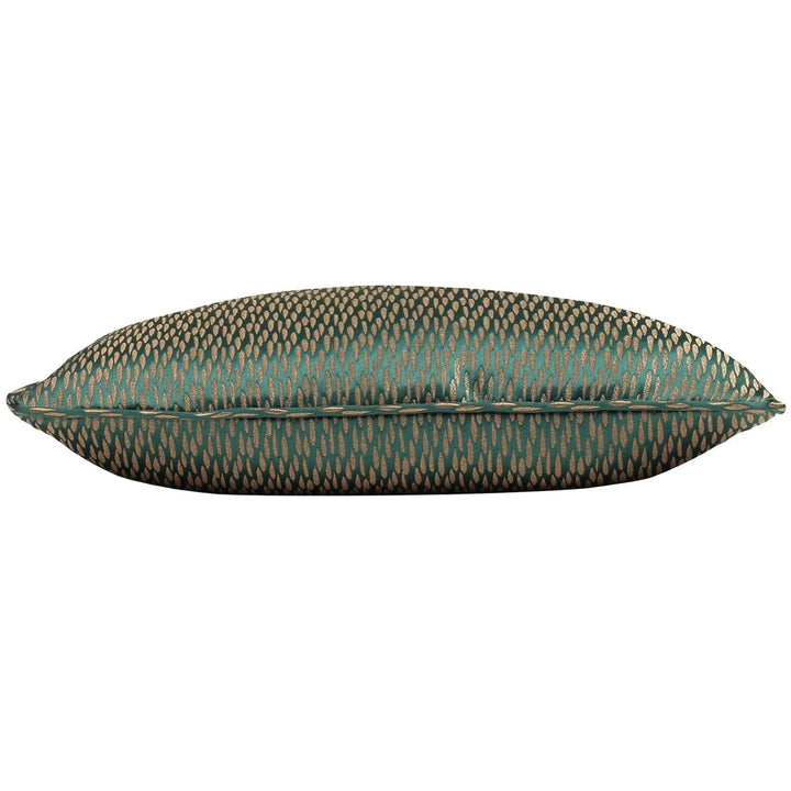 Astrid Emerald Metallic Jacquard Cushion Cover 17'' x 17'' -  - Ideal Textiles