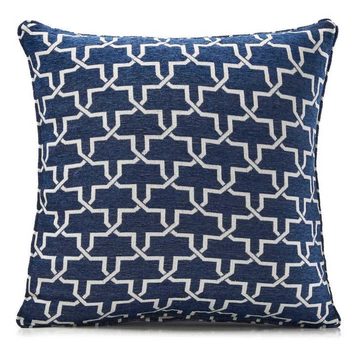 Petra Chenille Blue Cushion Cover 22" x 22" -  - Ideal Textiles