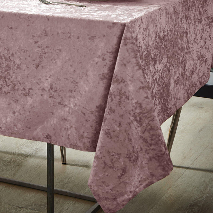 Crushed Velvet Tablecloths Blush Pink -  - Ideal Textiles