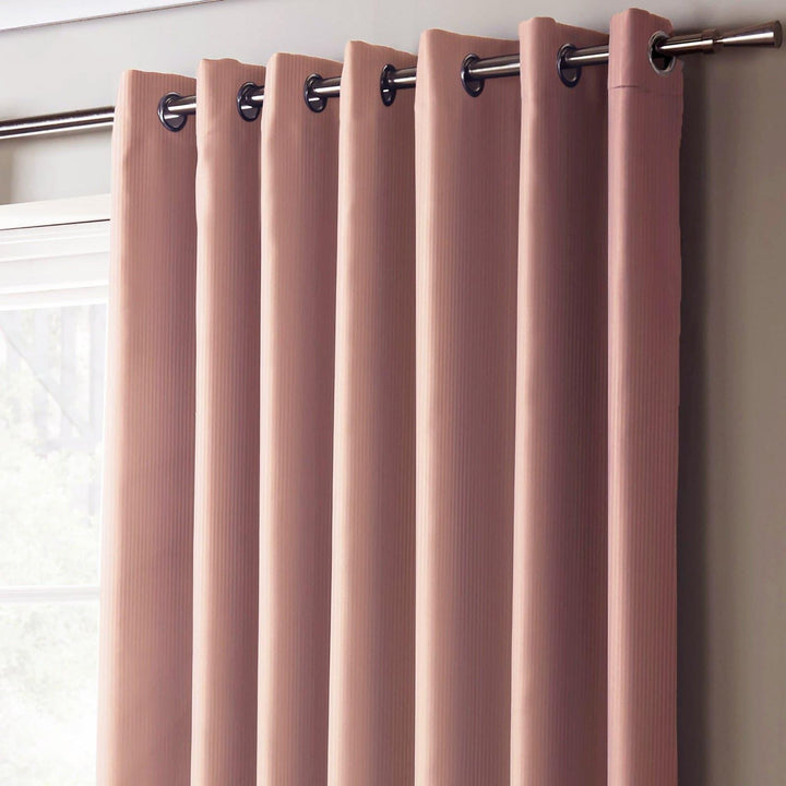 Essential 95% Blackout Eyelet Curtains Pink -  - Ideal Textiles