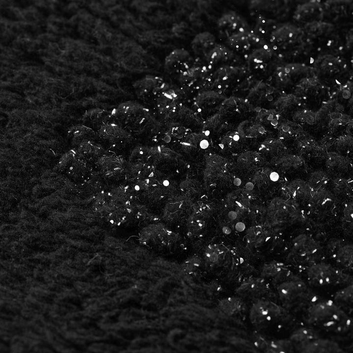 Brillaire Sparkle Bath & Pedestal Mat Set Black -  - Ideal Textiles