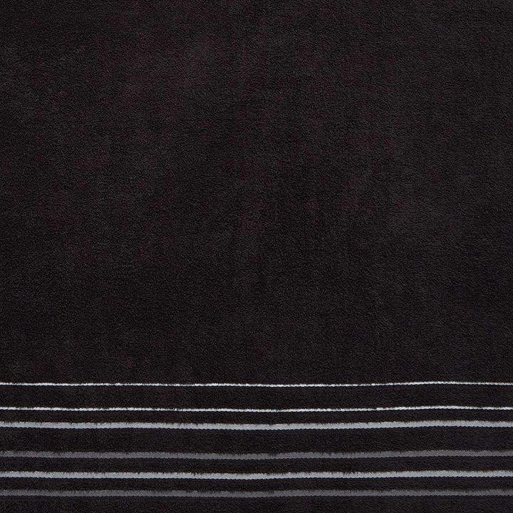 Java Stripe 100% Cotton Towel Black - Ideal