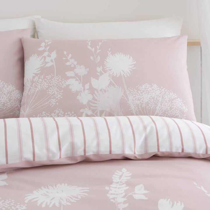 Meadowsweet Floral Blush Pink Duvet Cover Set - Ideal