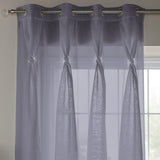 Diana Diamante Eyelet Voile Curtain Panels Silver Voile Curtain Alan Symonds   