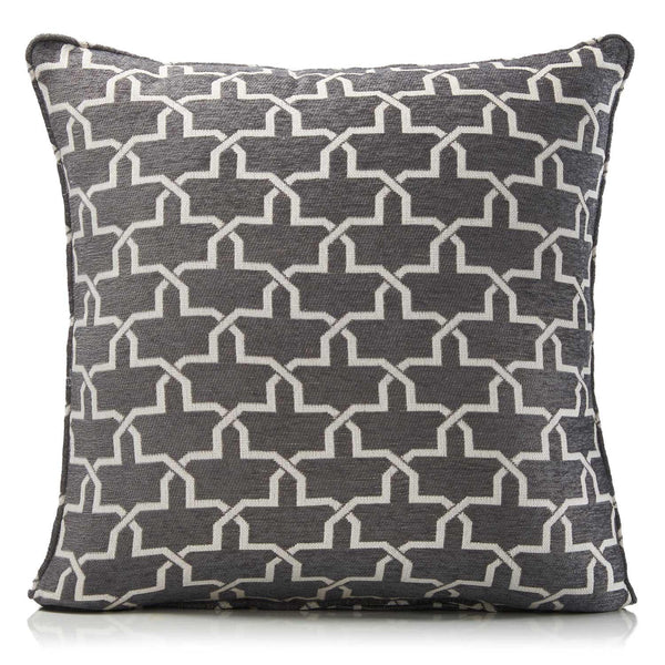 Petra Chenille Grey Cushion Cover 22" x 22" -  - Ideal Textiles