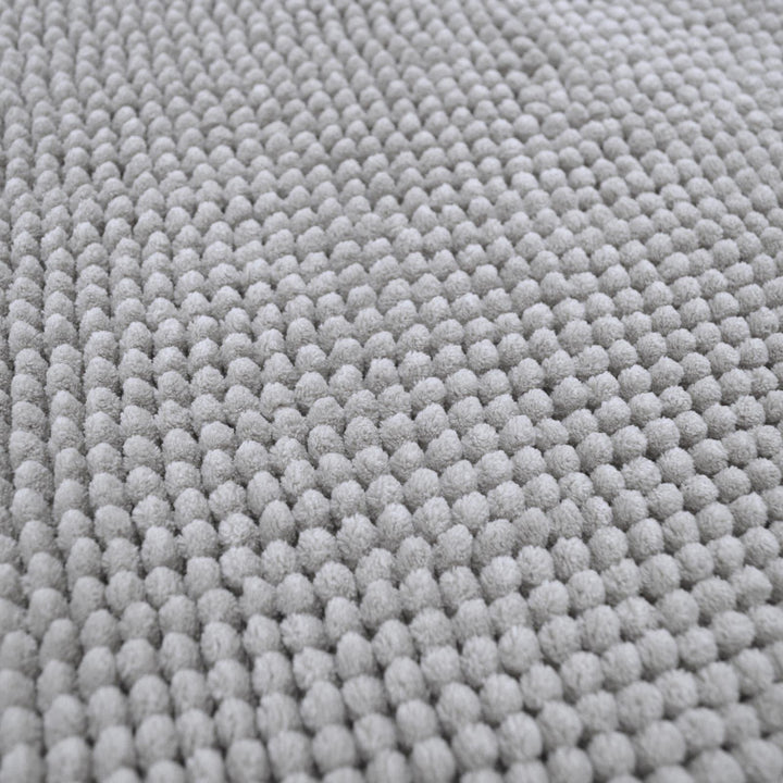 Supersoft Chenille Bath & Pedestal Mat Set Dove Grey -  - Ideal Textiles