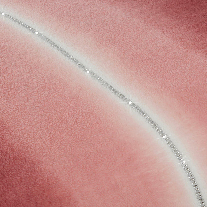 Diamante Ombre Teddy Bear Fleece Pink Duvet Cover Set -  - Ideal Textiles