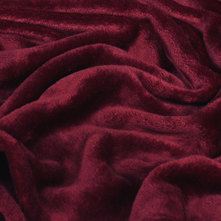 Harlow Plain Berry Fleece Throw 140cm x 180cm -  - Ideal Textiles
