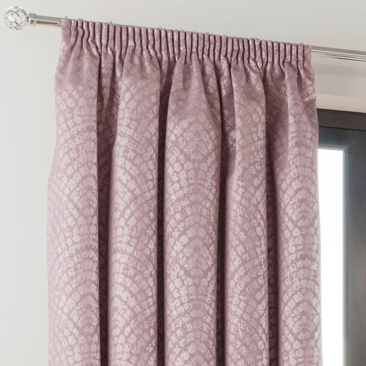 Addison Thermal Block Out Tape Top Curtains Blush -  - Ideal Textiles