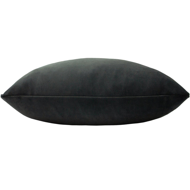 Sunningdale Velvet Rectangular Charcoal Filled Cushions 12'' x 20'' -  - Ideal Textiles