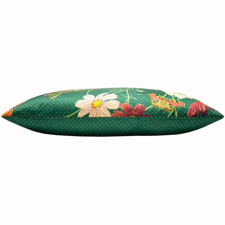 Wild Fauna Floral Butterflies Emerald Cushion Covers 16'' x 24'' -  - Ideal Textiles